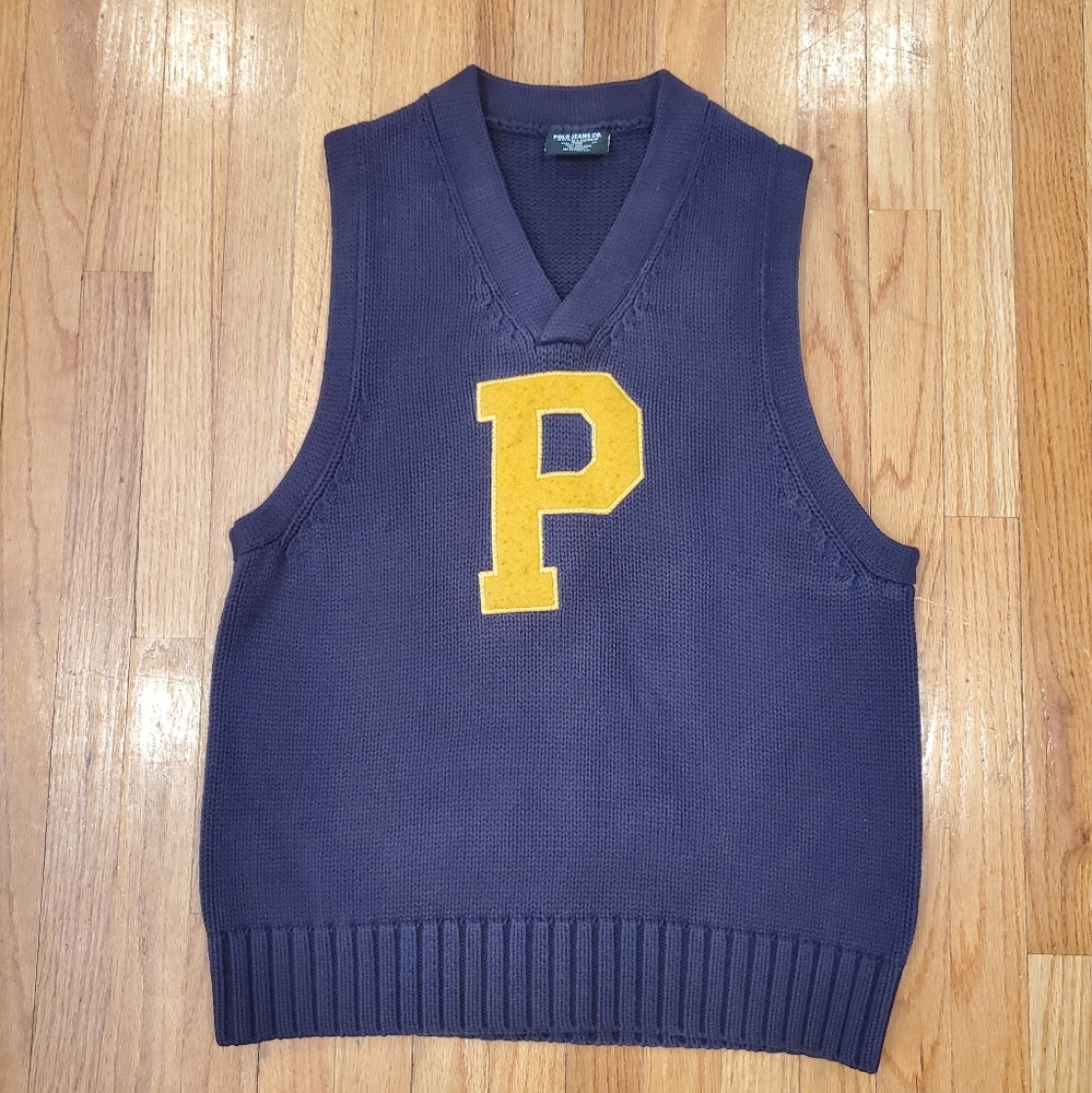 Mens Ralph Lauren Polo Jeans "P" knit Vest.